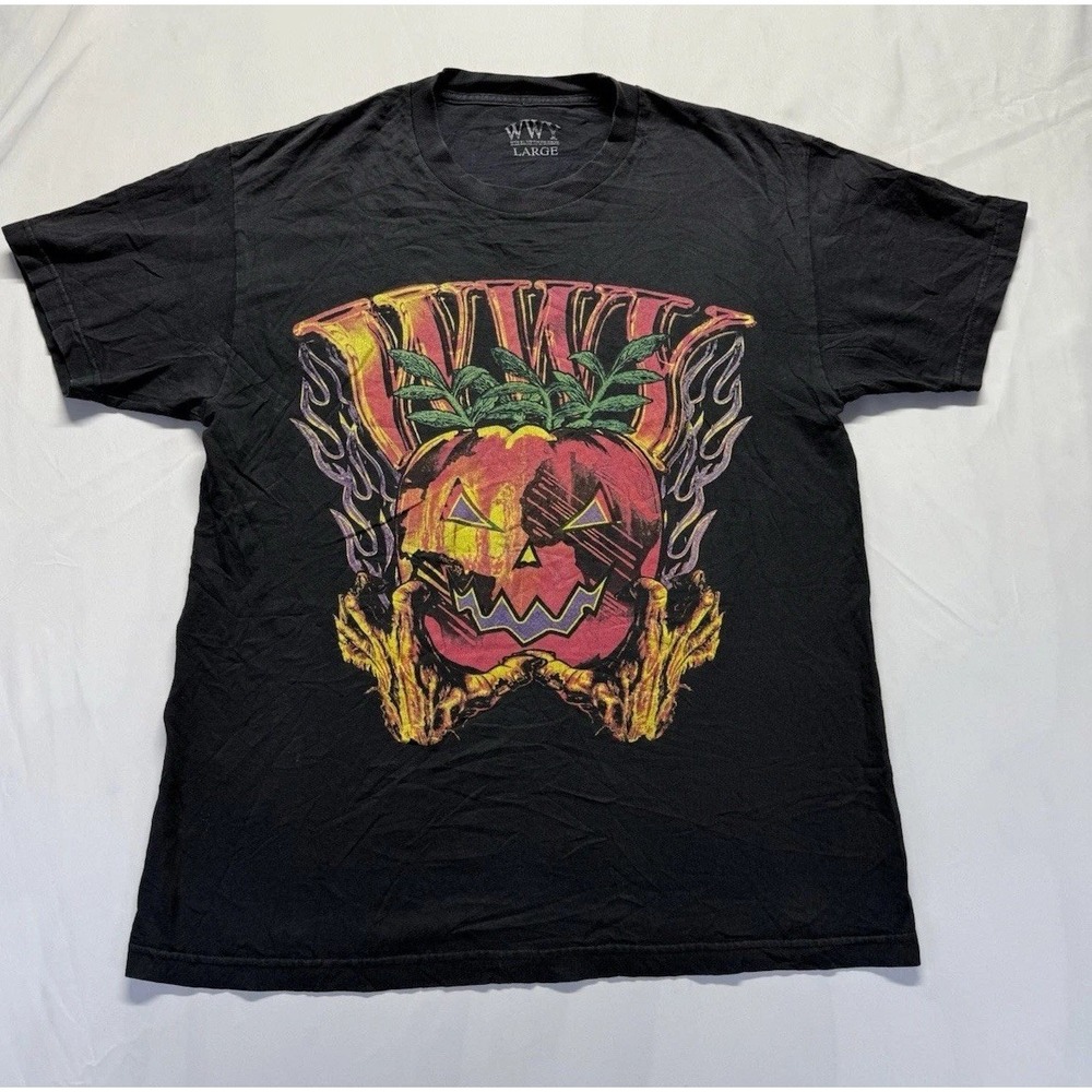 WWY Pumpkin graphic tee black made by and for the youth LARGE streetwear